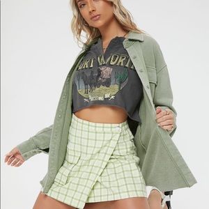 French French Terry Dolphin-Hem Shacket